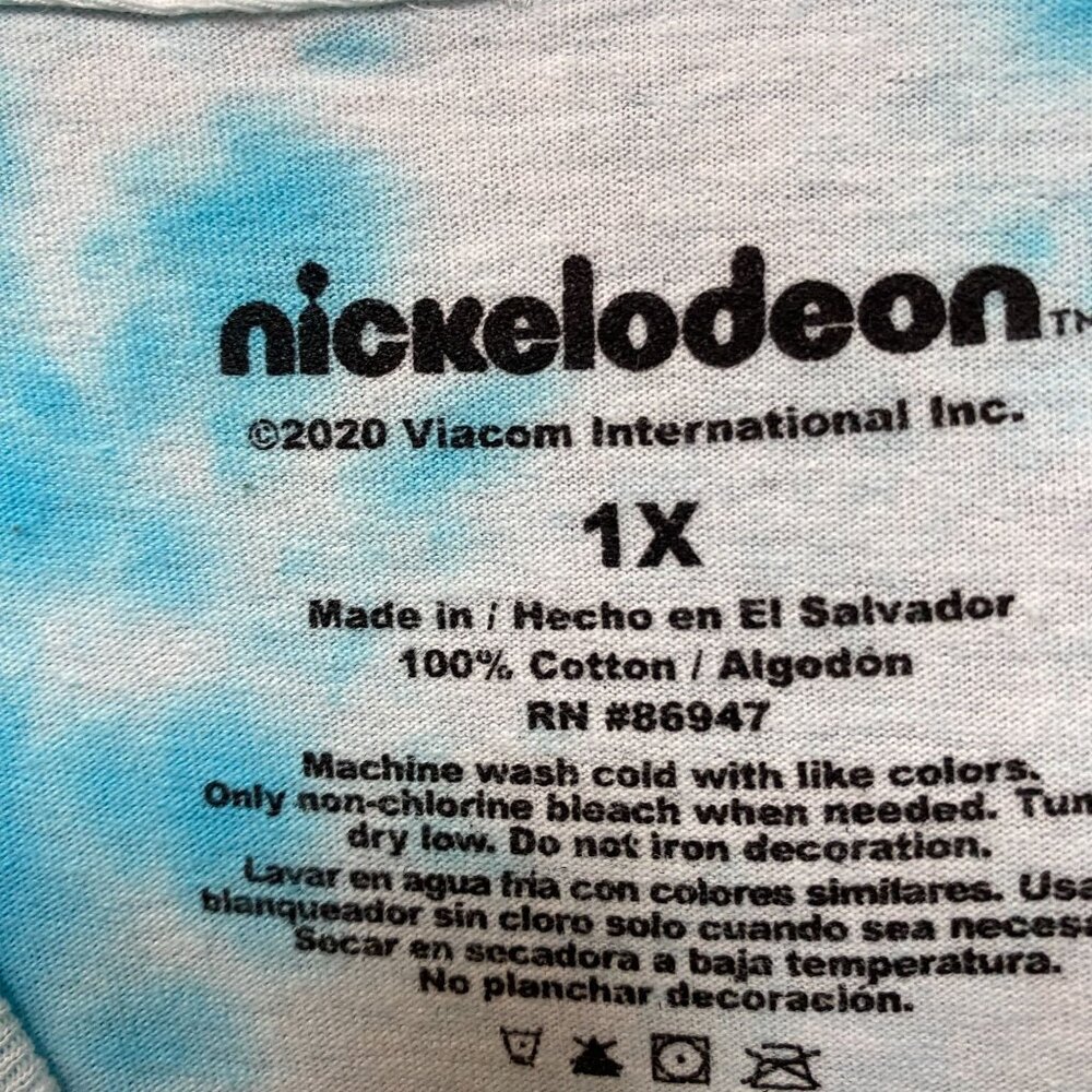 Nickelodeon Best Of Blue/white tie dye Tshirt size 1X - Picture 4 of 4